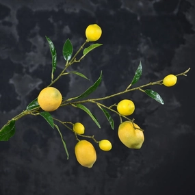Lemon Artificial Silk Flower Fruit Spray yellow LEMON001,dried artificial flower