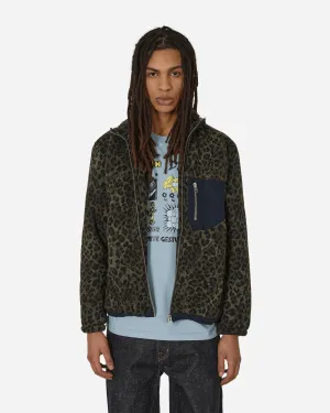 Leopard Reverse Sherpa Jacke Olive