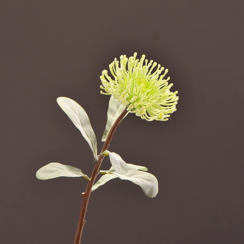 Leucospermum Artificial Silk Flower 55cm Stem Green LEUCOSPERMUM002,dried artificial flower
