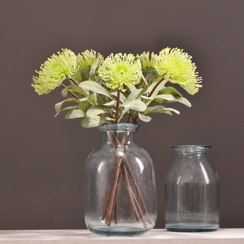 Leucospermum Artificial Silk Flower 55cm Stem Green LEUCOSPERMUM002