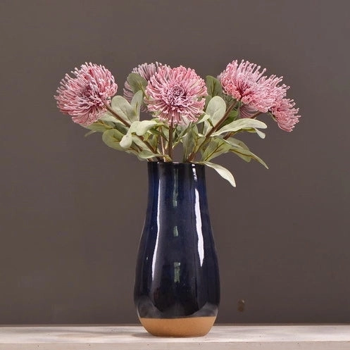Leucospermum Artificial Silk Flower 55cm Stem Red LEUCOSPERMUM003