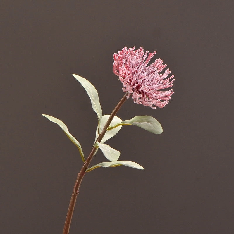 Leucospermum Artificial Silk Flower 55cm Stem Red LEUCOSPERMUM003,dried artificial flower
