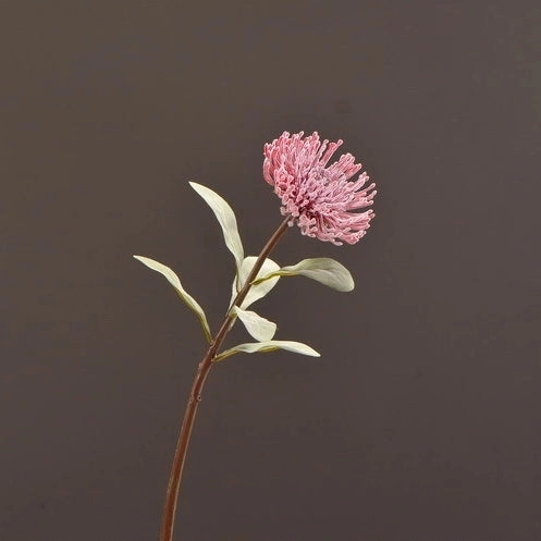 Leucospermum Artificial Silk Flower 55cm Stem Red LEUCOSPERMUM003