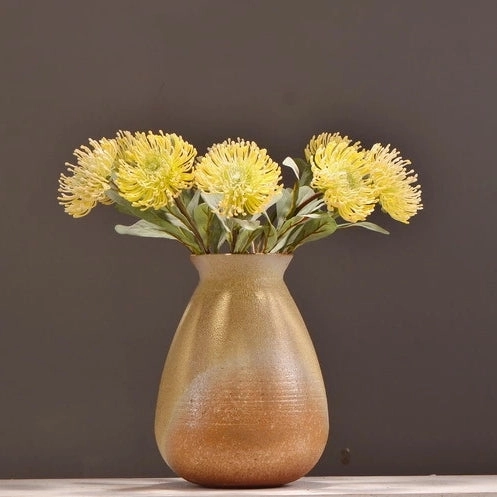 Leucospermum Artificial Silk Flower 55cm Stem Yellow LEUCOSPERMUM001