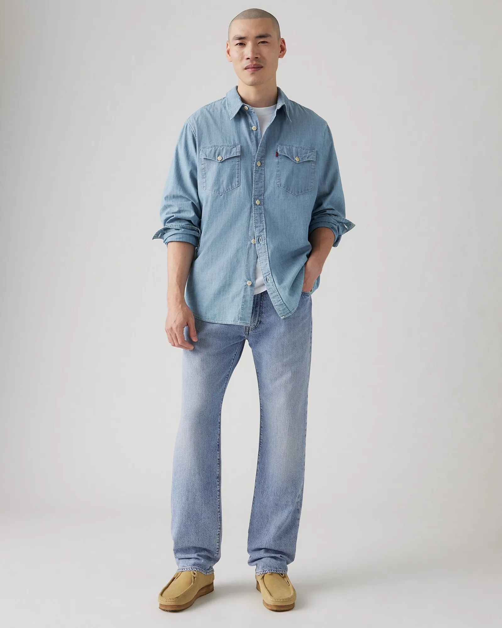 Levi's® 555 Leichtgewichtige Relaxed Straight Herren Leinen  Denim Jeans - Ruf Mich Nochmal An