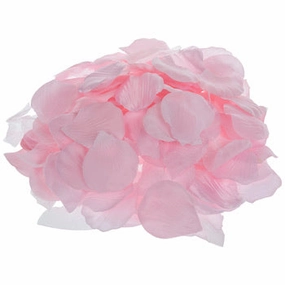 Light Pink Silk Rose Petal artificial flower bouquet  