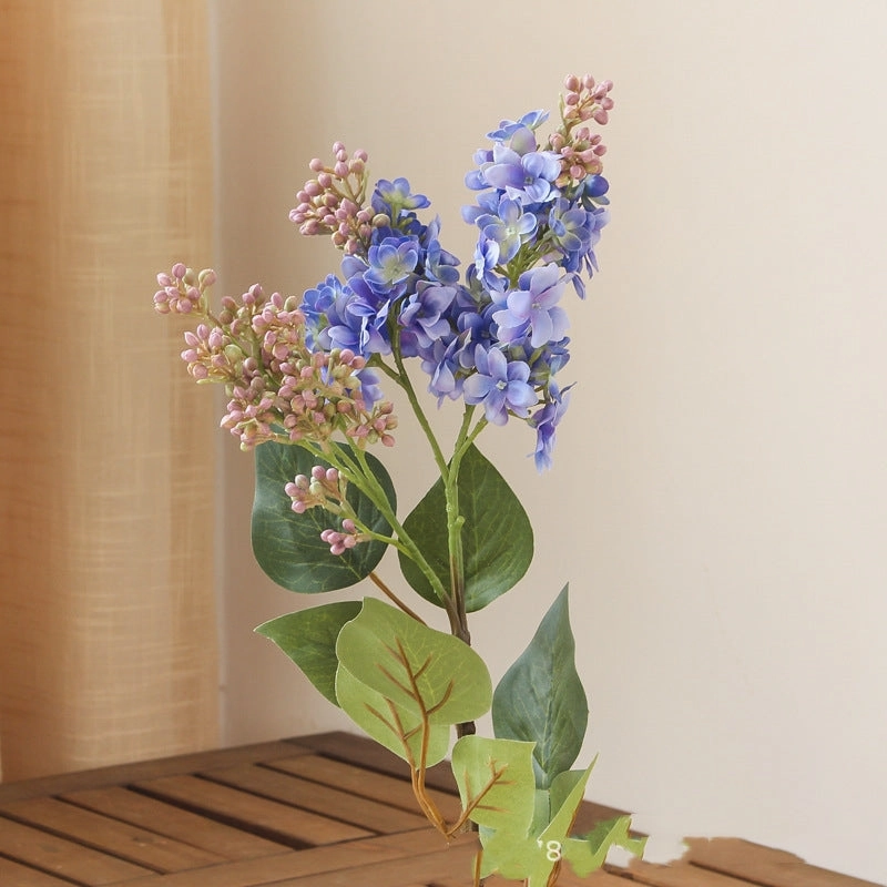 Lilac Artificial Silk Flowers 71cm Stem Blue LILAC002
