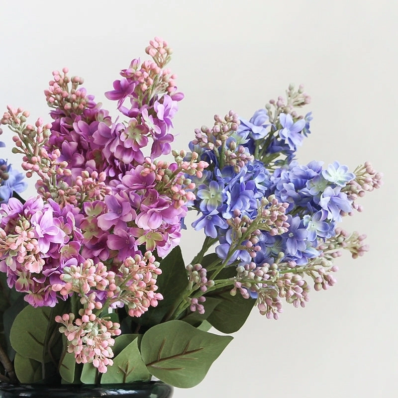 Lilac Artificial Silk Flowers 71cm Stem Blue LILAC002