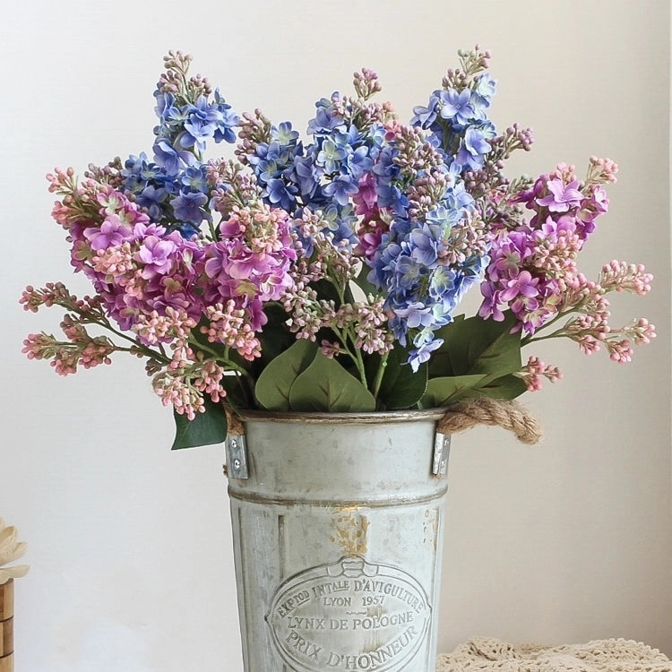 Lilac Artificial Silk Flowers 71cm Stem Blue LILAC002
