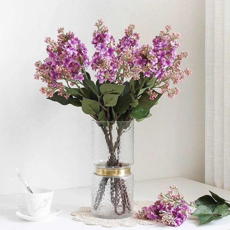 Lilac Artificial Silk Flowers 71cm Stem Purple LILAC001