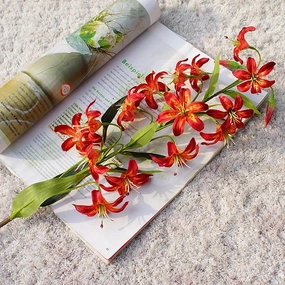 Lilium Martagon Artificial Silk Flower LILIUM001-2,dried artificial flower