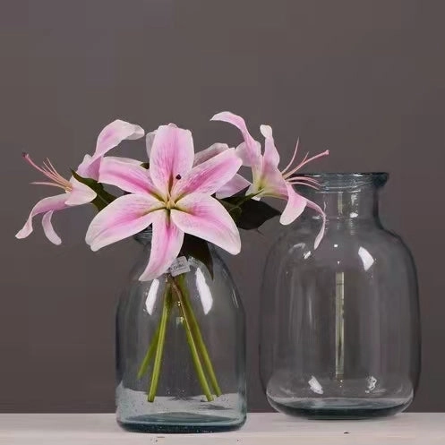 Lily Artificial Silk 3D Real Touch Flower 387Stem Pink LILY001