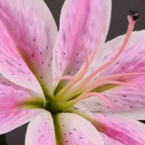 Lily Artificial Silk 3D Real Touch Flower 387Stem Pink LILY001