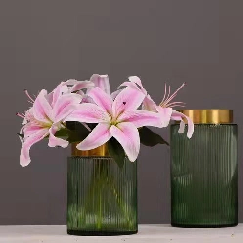 Lily Artificial Silk 3D Real Touch Flower 387Stem Pink LILY001