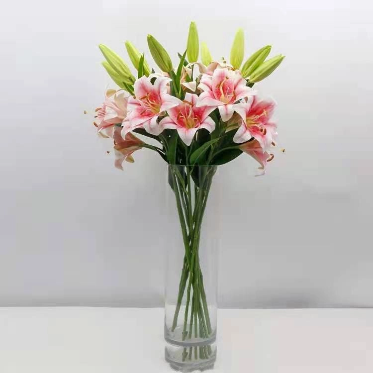 Lily Artificial Silk Flowers Oriental Lily Pink LILY004