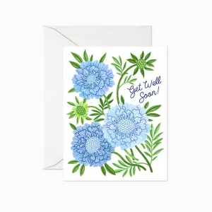 Linden Paper Co. - Get Well Soon Card,faux bloom stem 