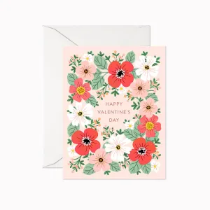 Linden Paper Co. - Happy Valentine's Day Card,faux bloom stem 