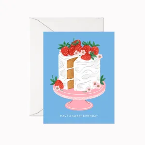 Linden Paper Co. - Sweet Birthday | Greeting Card,faux bloom stem 