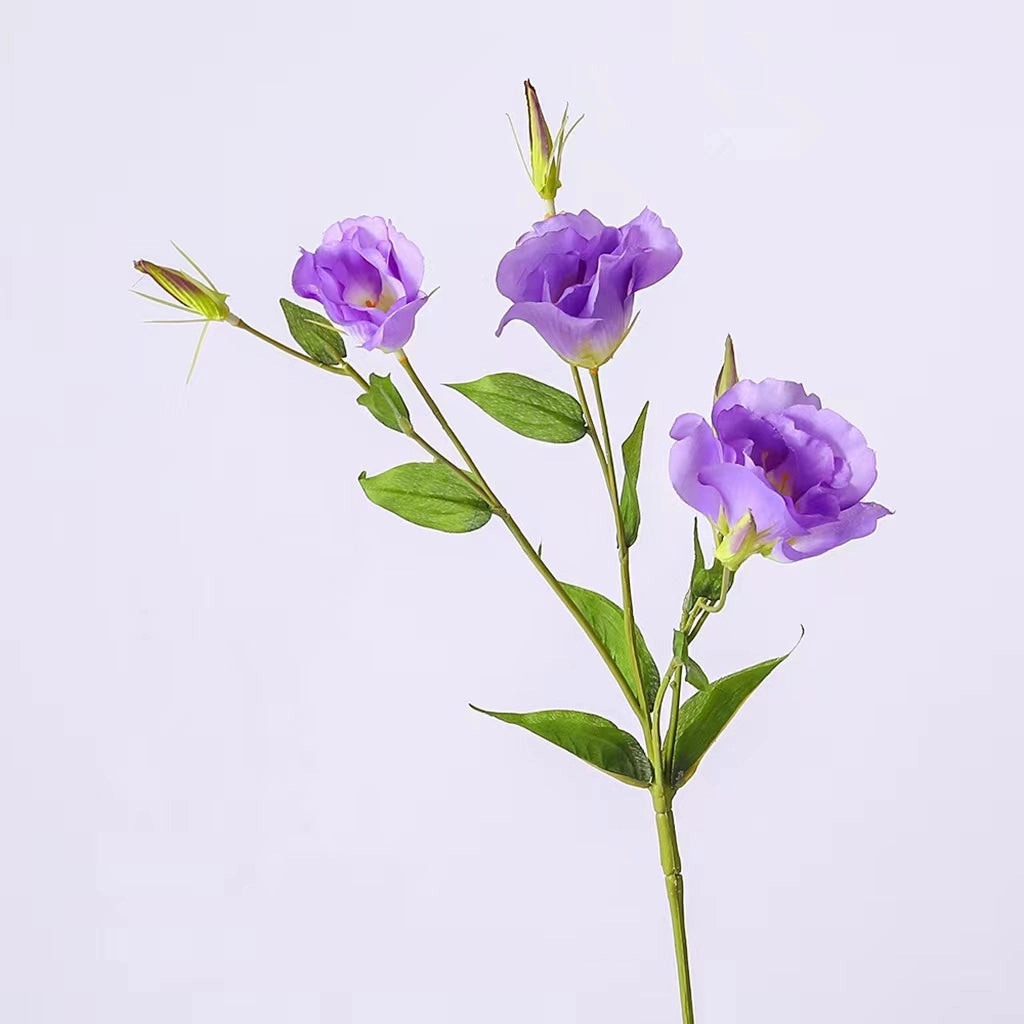 Lisianthus 7 Heads Artificial Silk Flower 67cm Stem Purple LISIANTHUS003,dried artificial flower