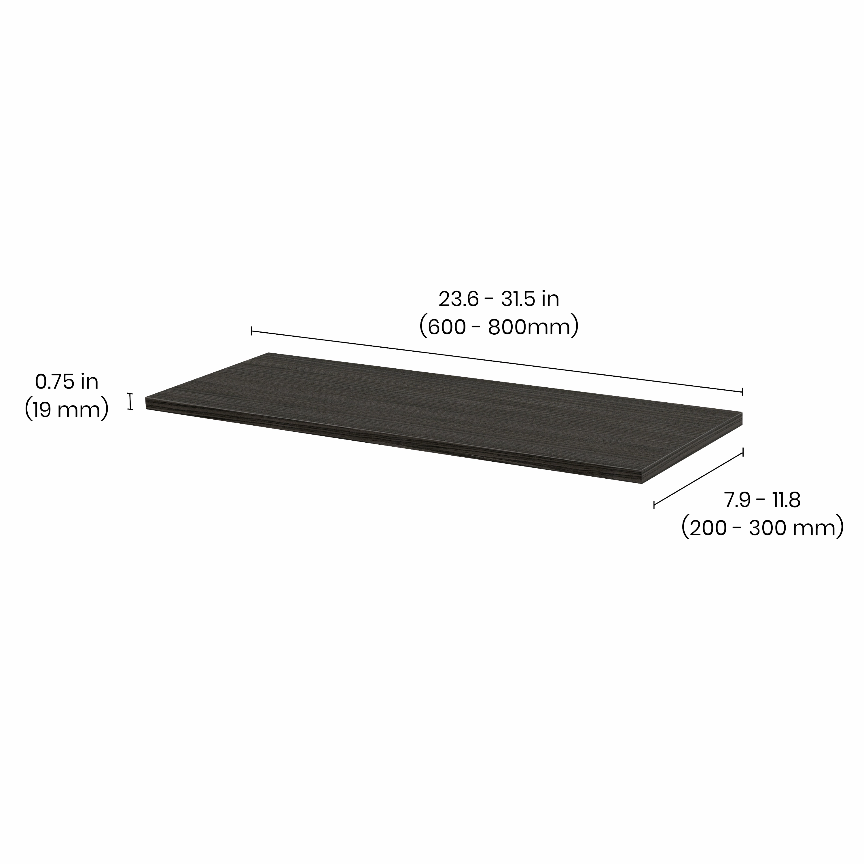 LITE Shelf Board - Oak Black