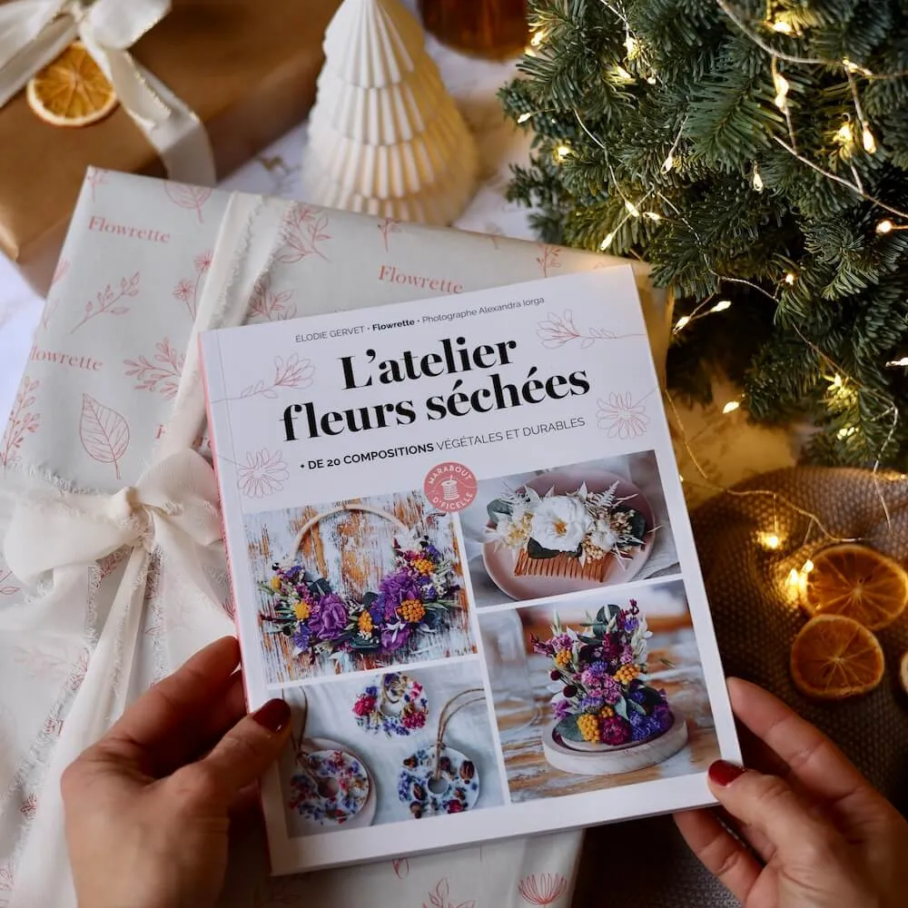 Livre l'Atelier des fleurs sches,realistic flower bouquet 
