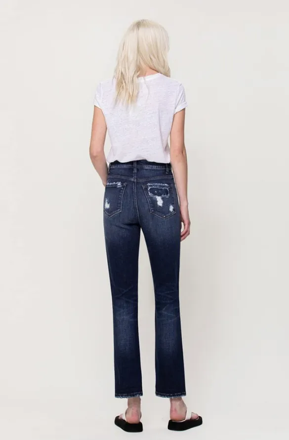 Liz Distressed Super High Rise Jeans - Endverkauf 50% Rabatt im Warenkorb