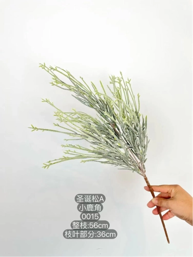 Long Green deer Grass bunch leaf for Wedding home decor realistic flower bouquet  