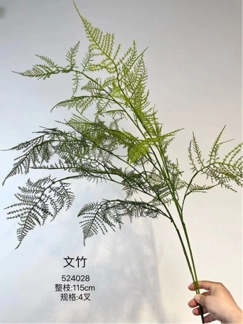 Long stem Dark green Asparagus fern Spray greenery artificial flower bouquet  