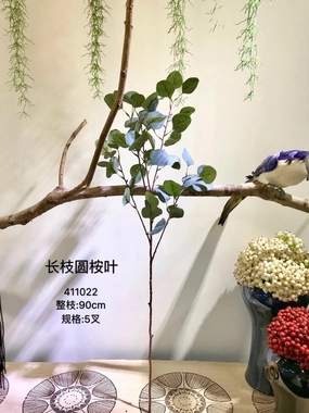 Long stem Eucalyptus Bunch for Wedding home decor Silver Dollar artificial flower bouquet  