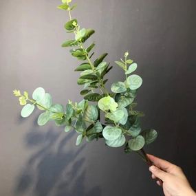 Long stem Green Eucalyptus Spray for Wedding decor artificial flower bouquet  