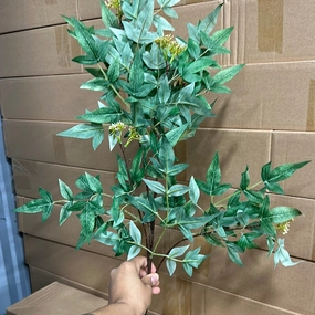 Long stem Green Fern With Berry Spray for Wedding decor greenery realistic flower bouquet  