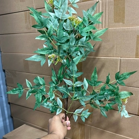 Long stem Green Fern With Berry Spray for Wedding decor greenery realistic flower bouquet  