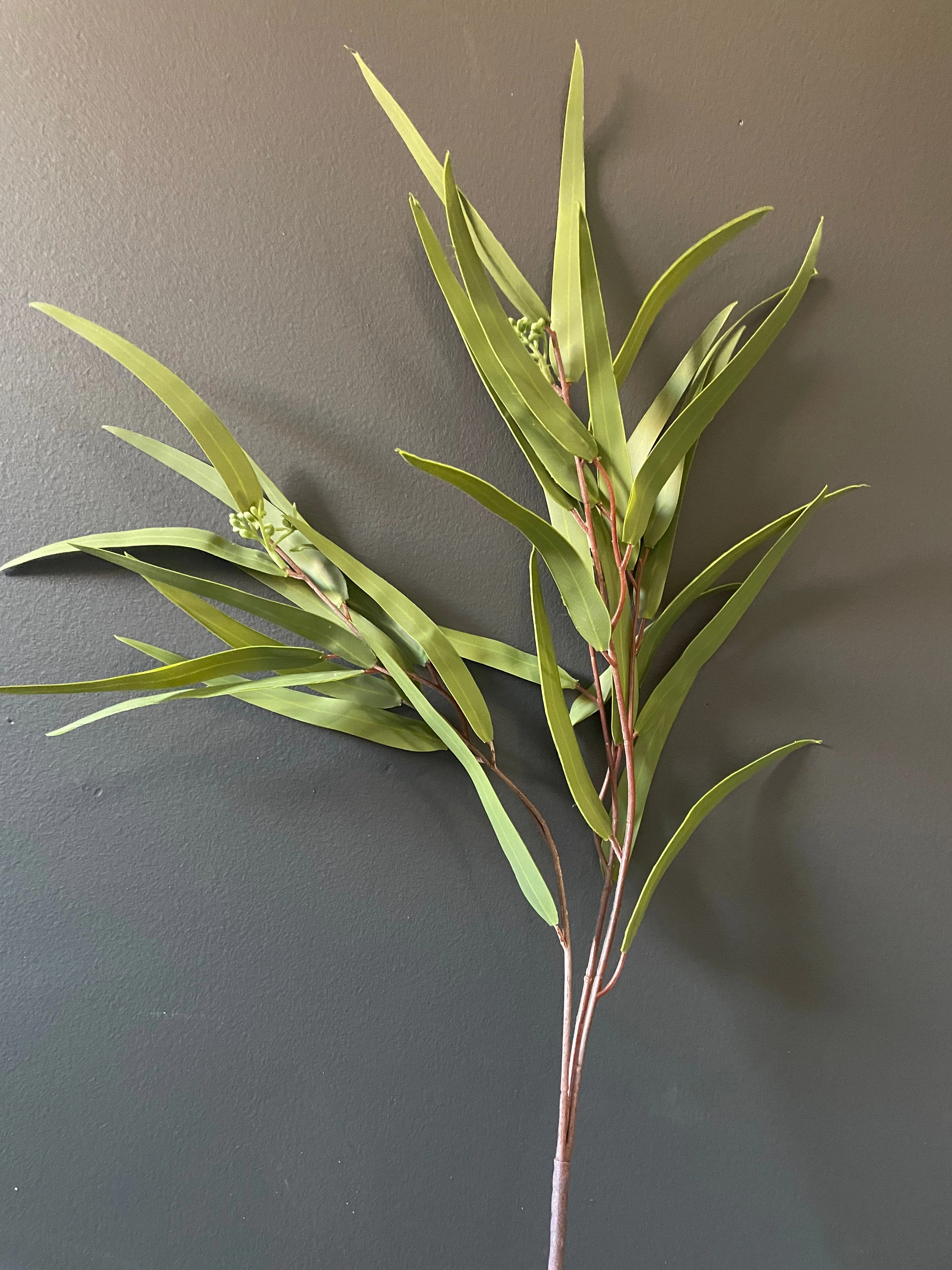 Long stem greenery thin leaf leaves real touch spray