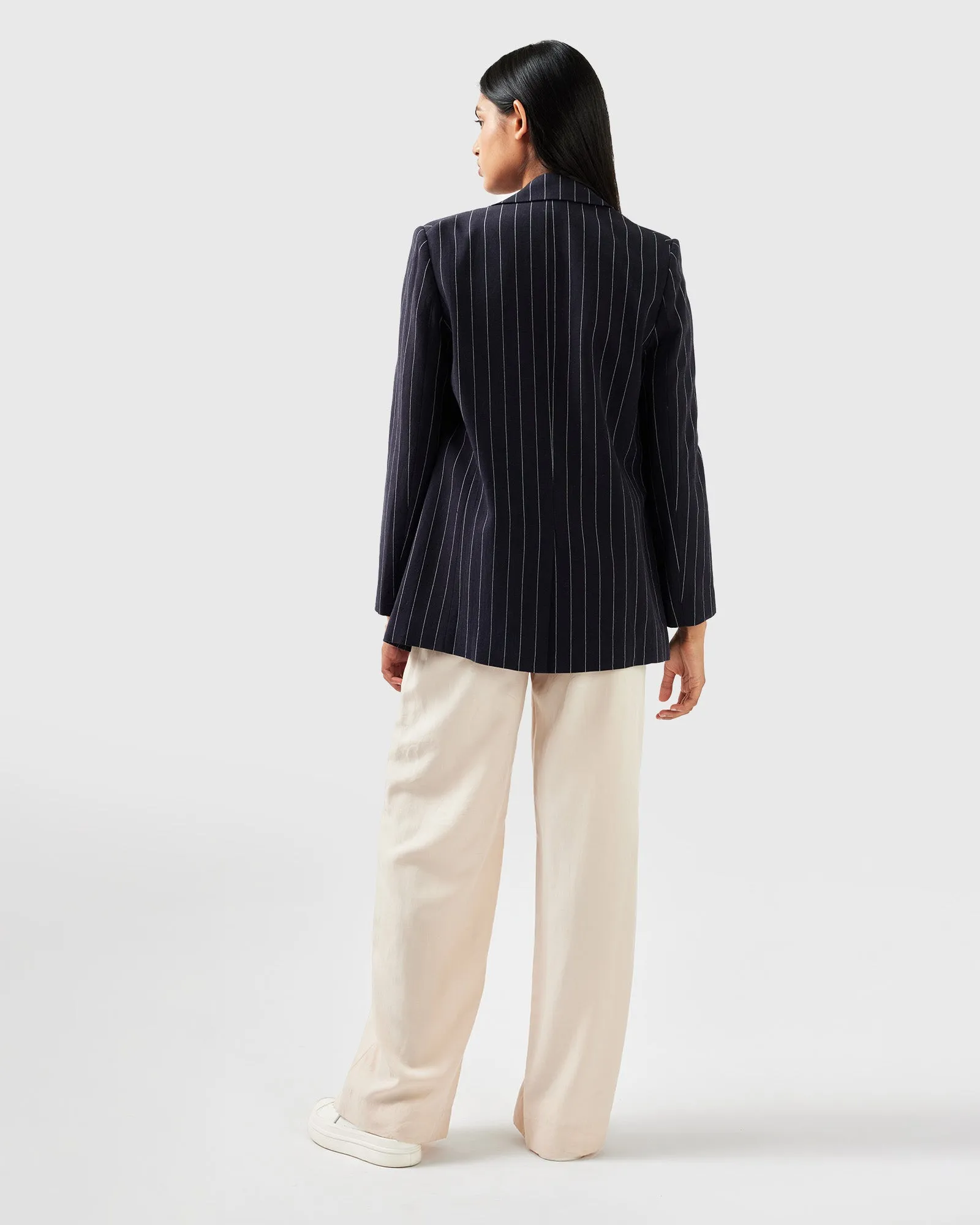 Love & Mercy Gestreifter Blazer - Marineblau