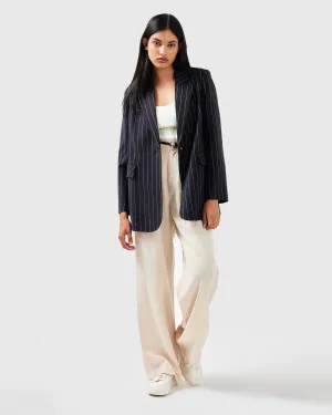 Love & Mercy Gestreifter Blazer - Marineblau