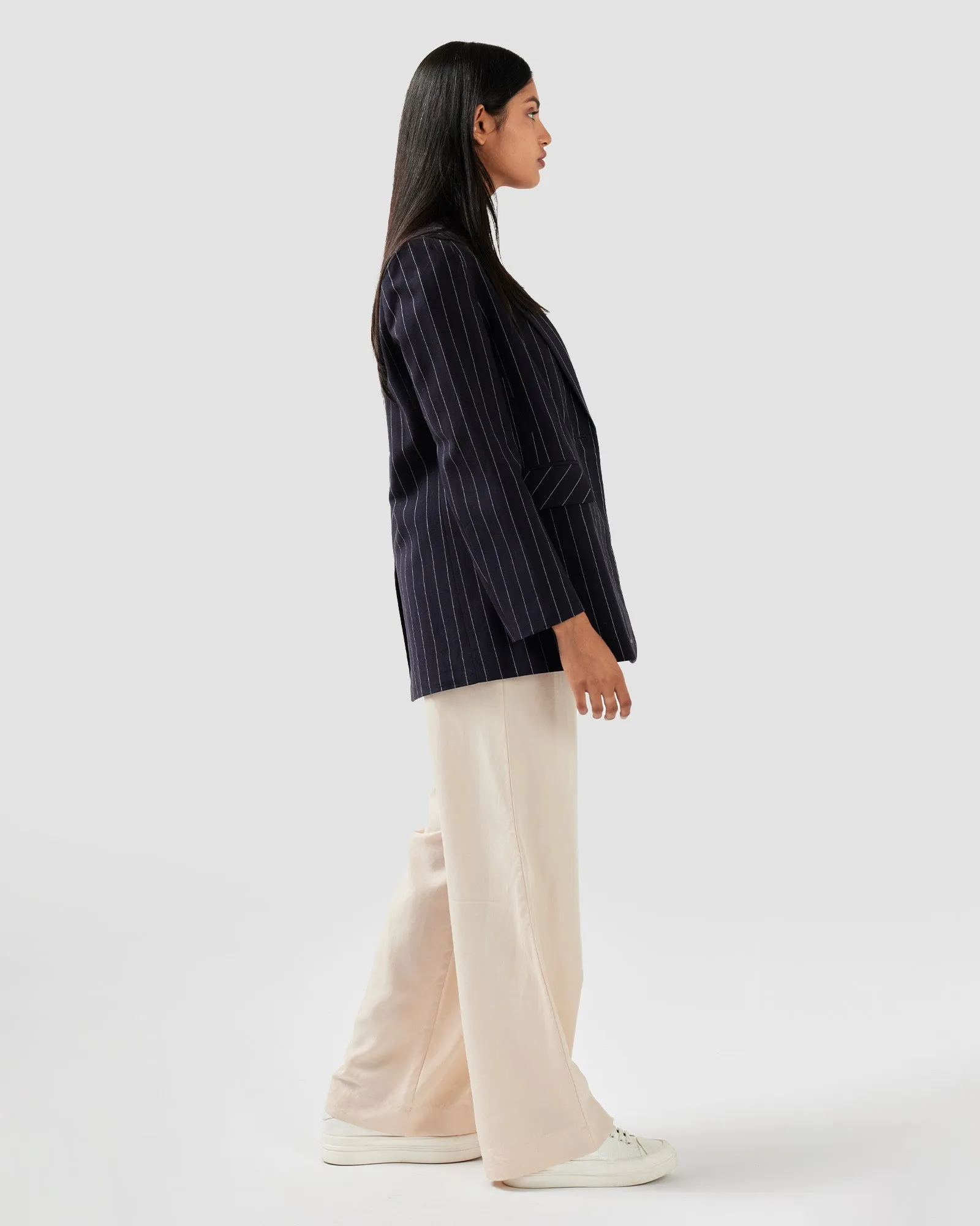 Love & Mercy Gestreifter Blazer - Marineblau