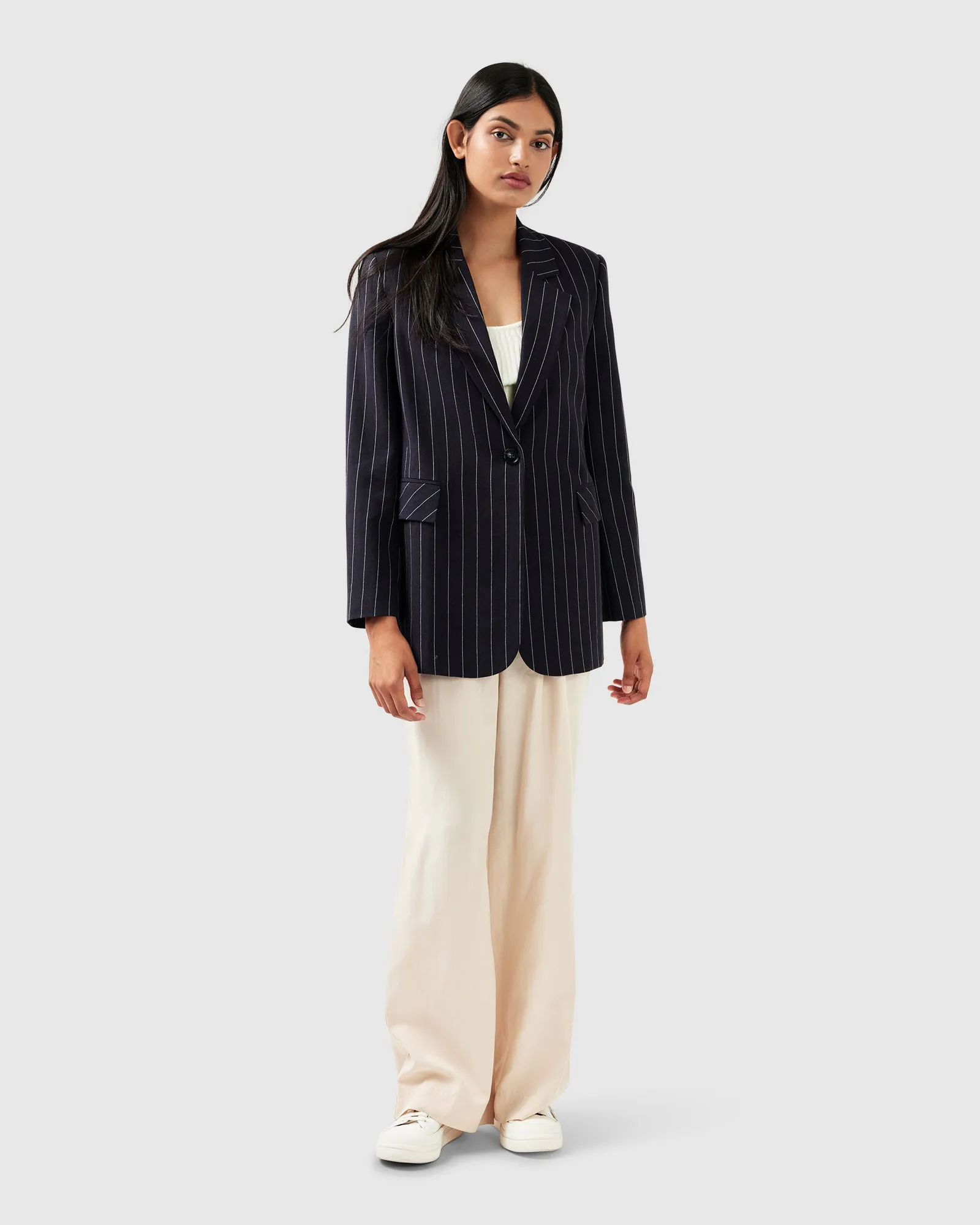 Love & Mercy Gestreifter Blazer - Marineblau