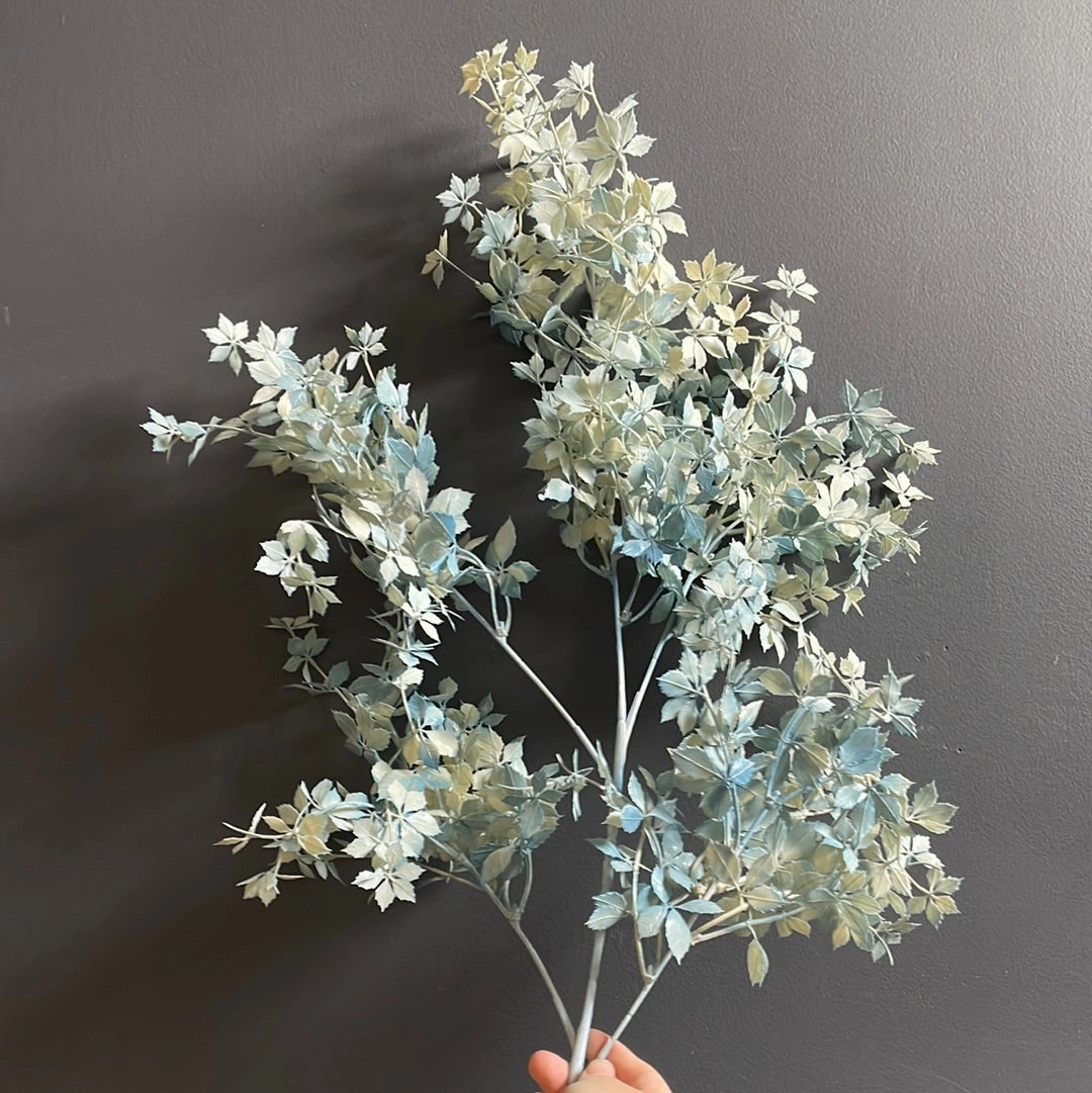 Lucky ?? flower Spray grey color wedding dusty blue greenery filler