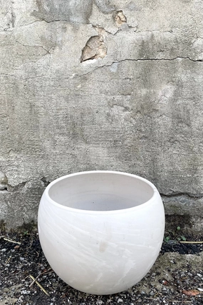 Luna Sphere Pot Granite 10",indoor flower container