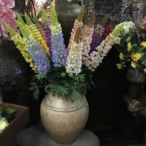 Lupine Giant Size Artificial Silk 107cm Stem LUPINE001-006,dried artificial flower