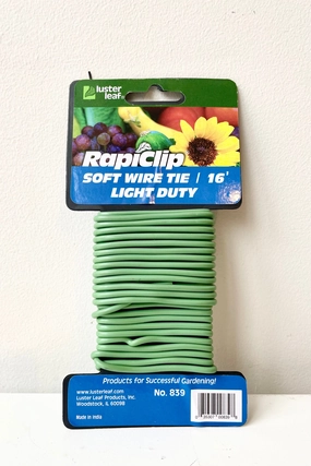 Luster Leaf Light Duty Soft Twist Tie Wire 16',potted plant decor