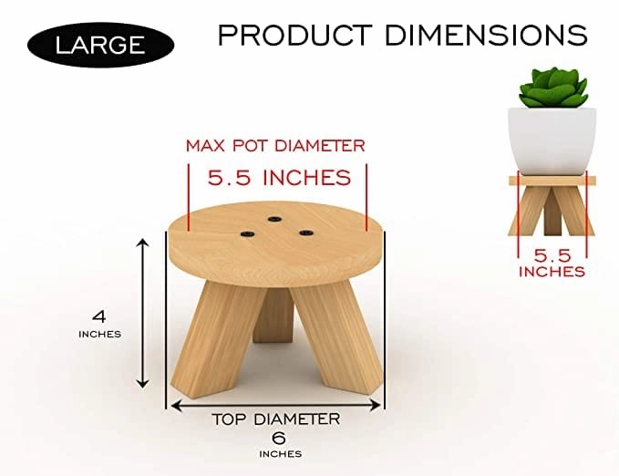 Lycka DIY Wooden Single Planter Stand
