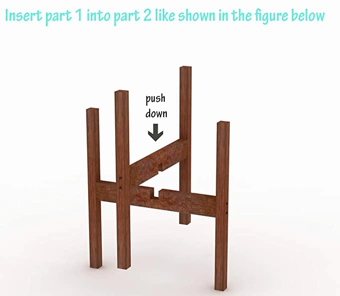 Lycka Pine Wood Plant Stand