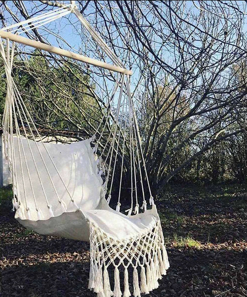 Macrame Hammock Outdoor Garden Swing Chair
