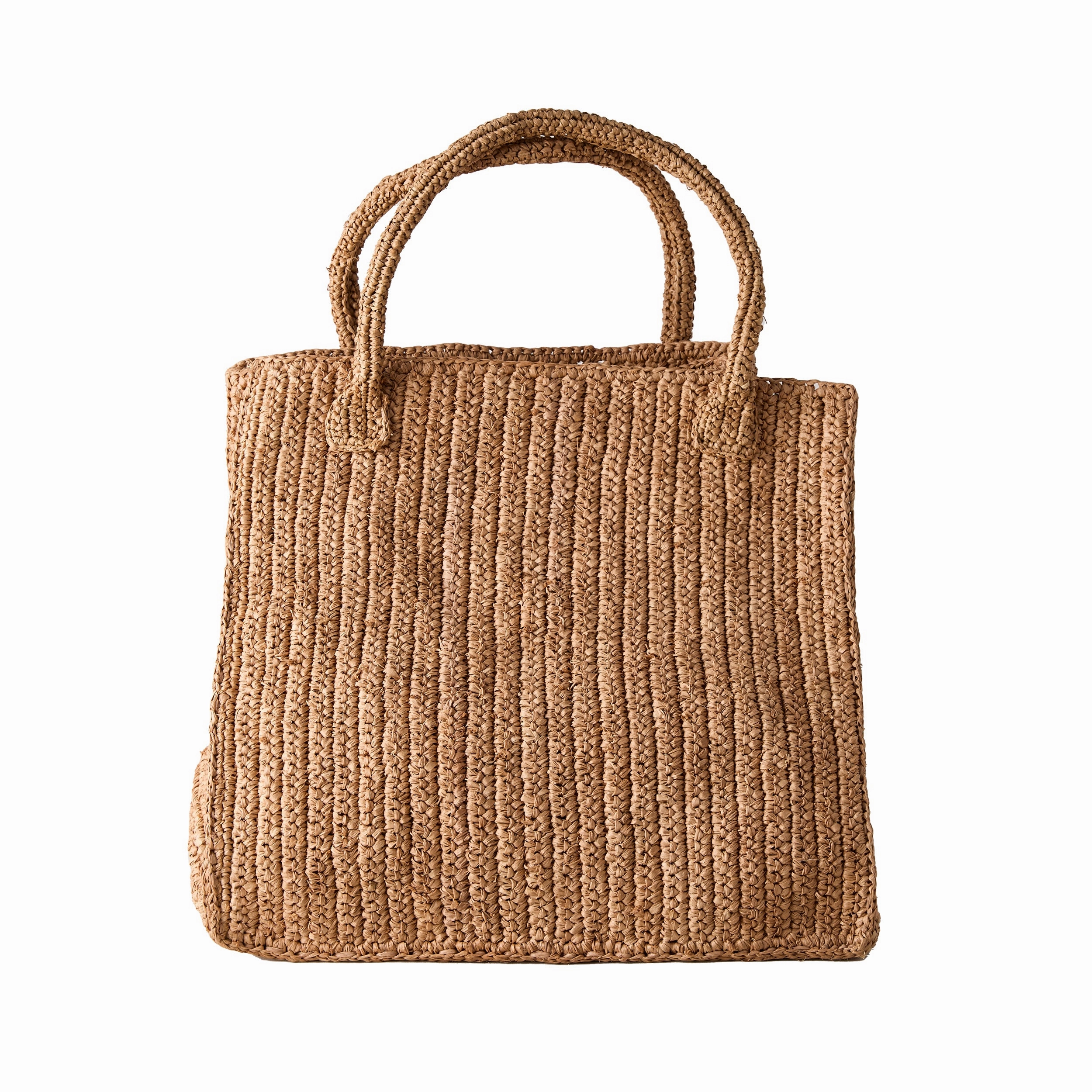 Madagascar Packable Raffia Tote Bag