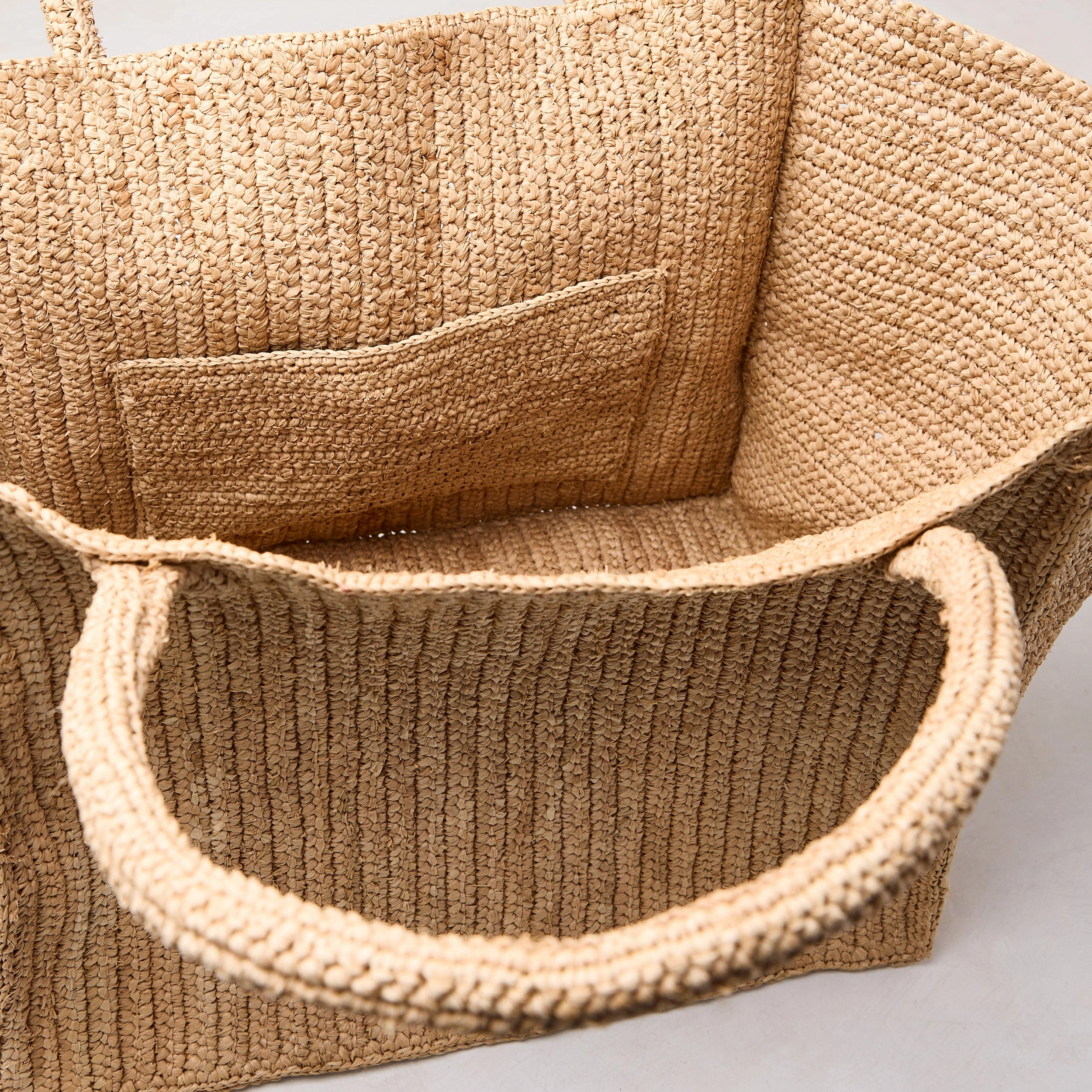 Madagascar Packable Raffia Tote Bag