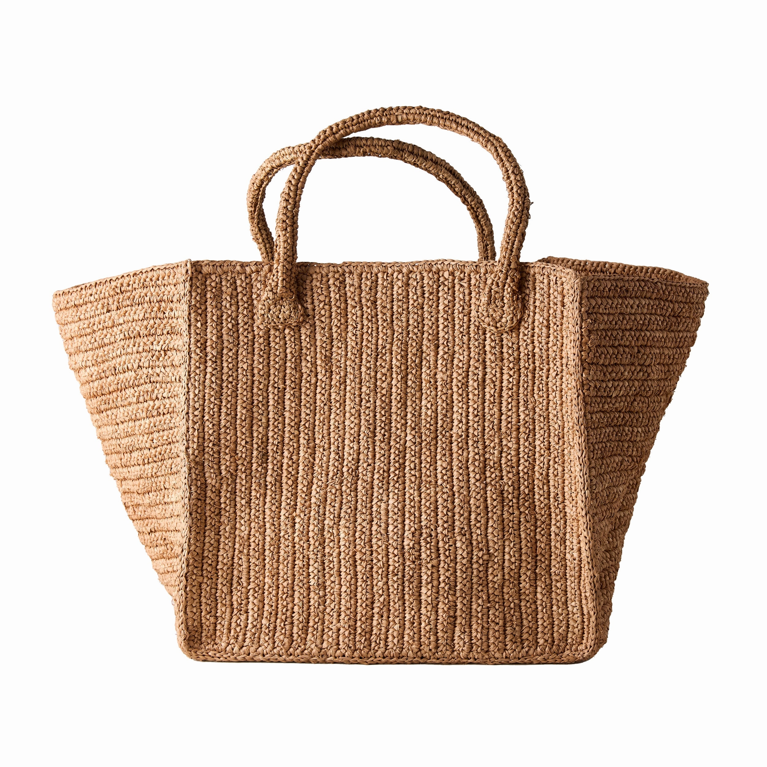 Madagascar Packable Raffia Tote Bag