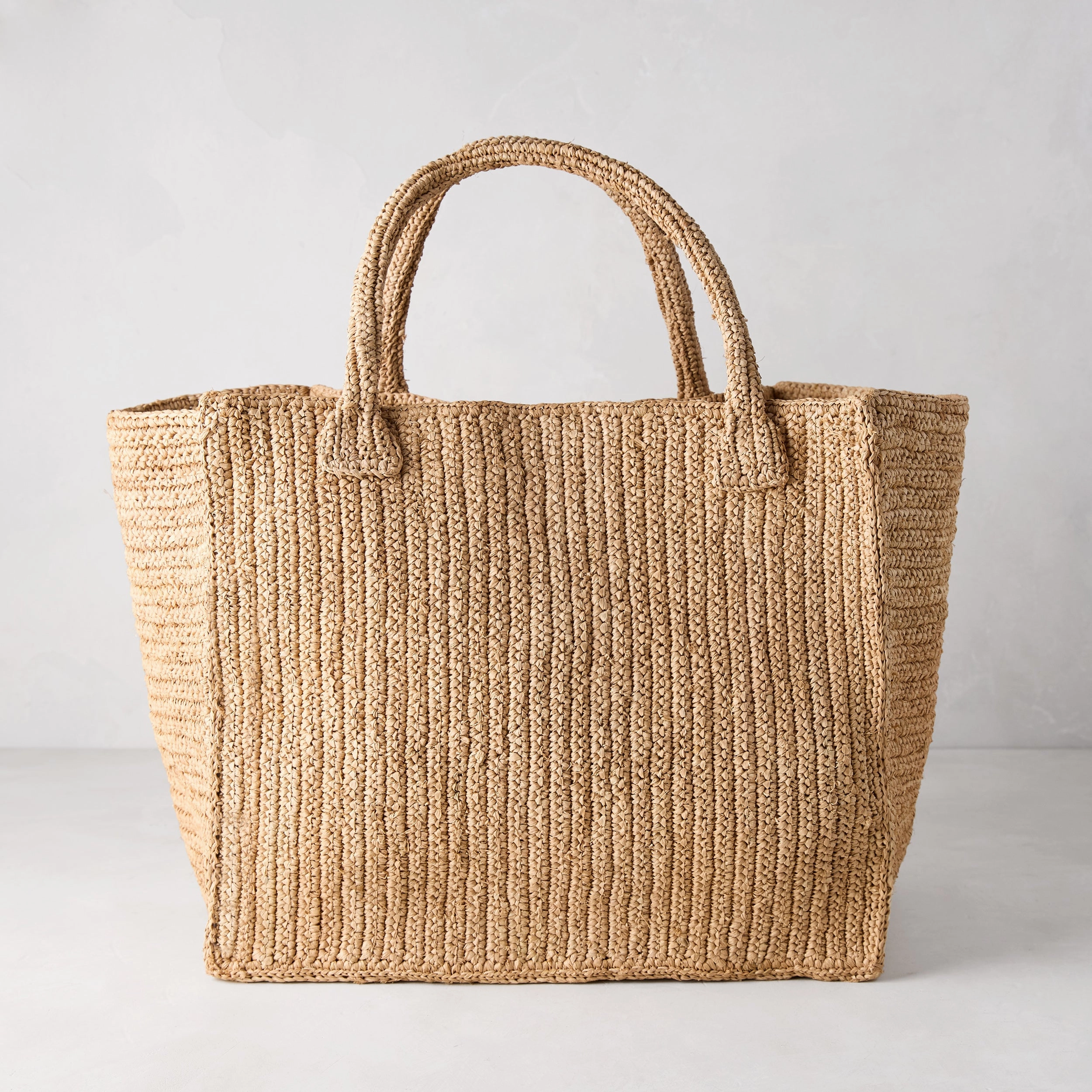 Madagascar Packable Raffia Tote Bag