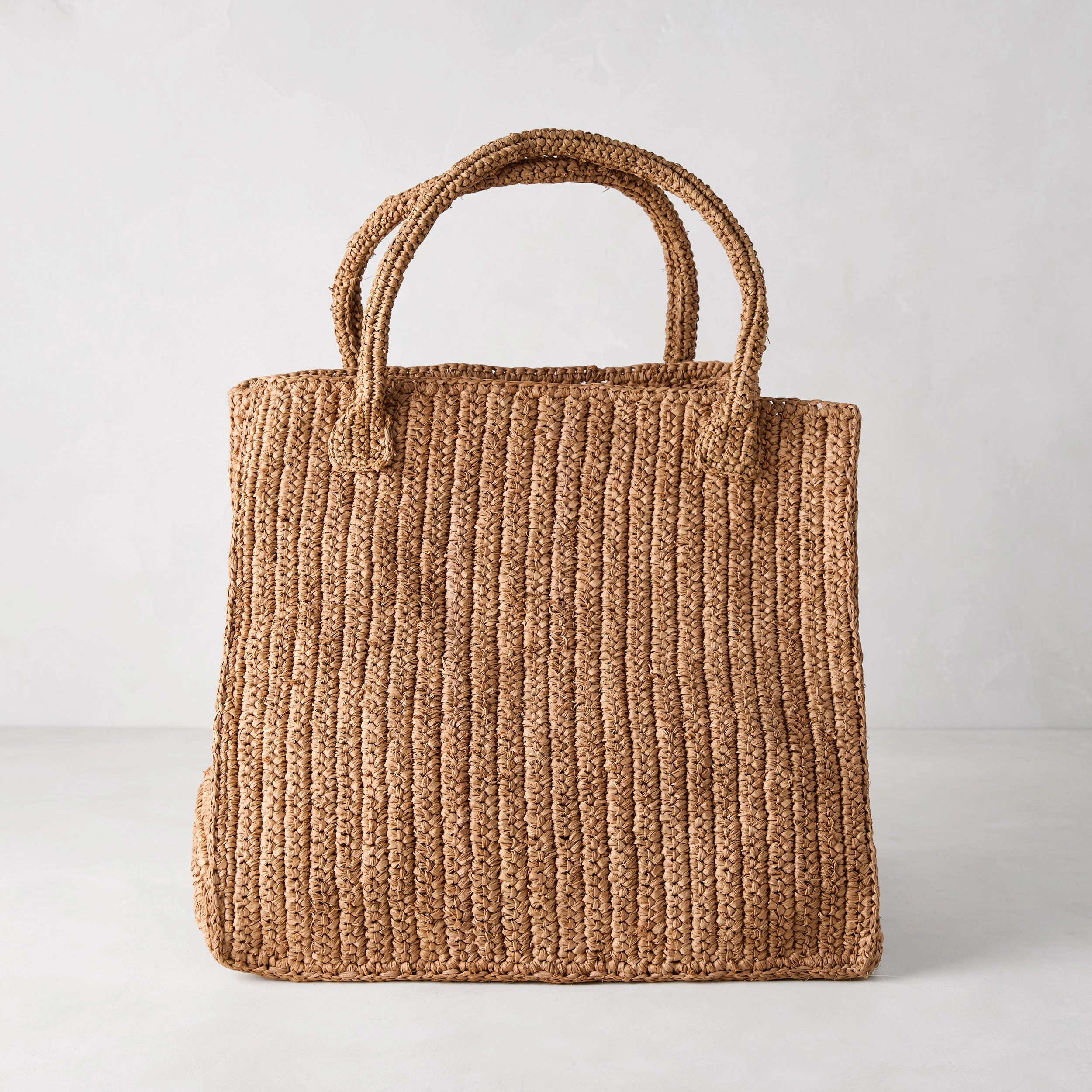 Madagascar Packable Raffia Tote Bag