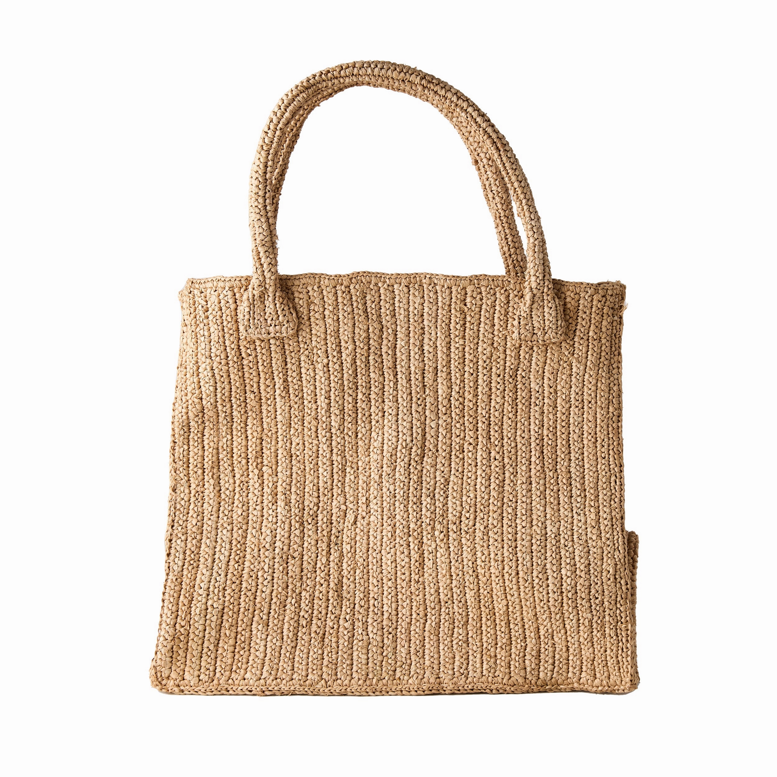 Madagascar Packable Raffia Tote Bag